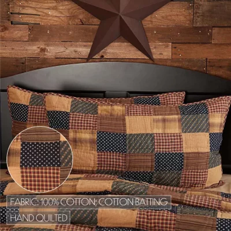 VHC Brands Patriotic Patch Pillow Sham