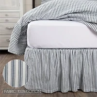 VHC Brands Sawyer Mill Stripe 16" Bed Skirt