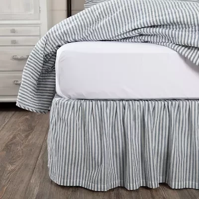 VHC Brands Sawyer Mill Stripe 16" Bed Skirt