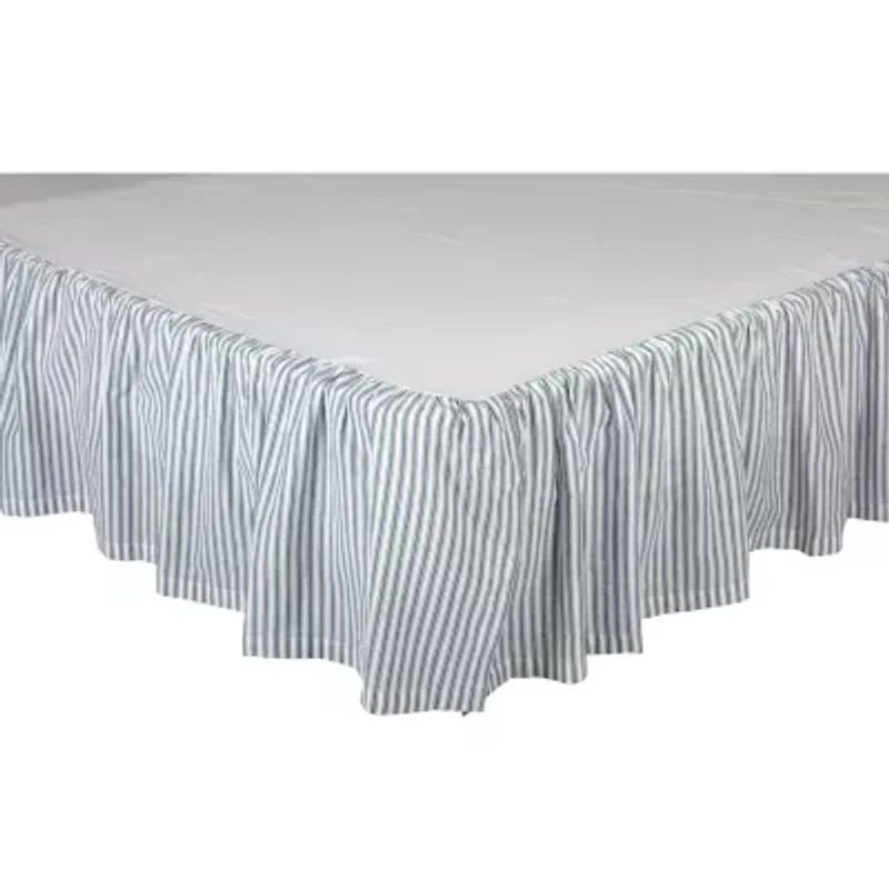 VHC Brands Sawyer Mill Stripe 16" Bed Skirt