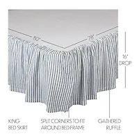 VHC Brands Sawyer Mill Stripe 16" Bed Skirt