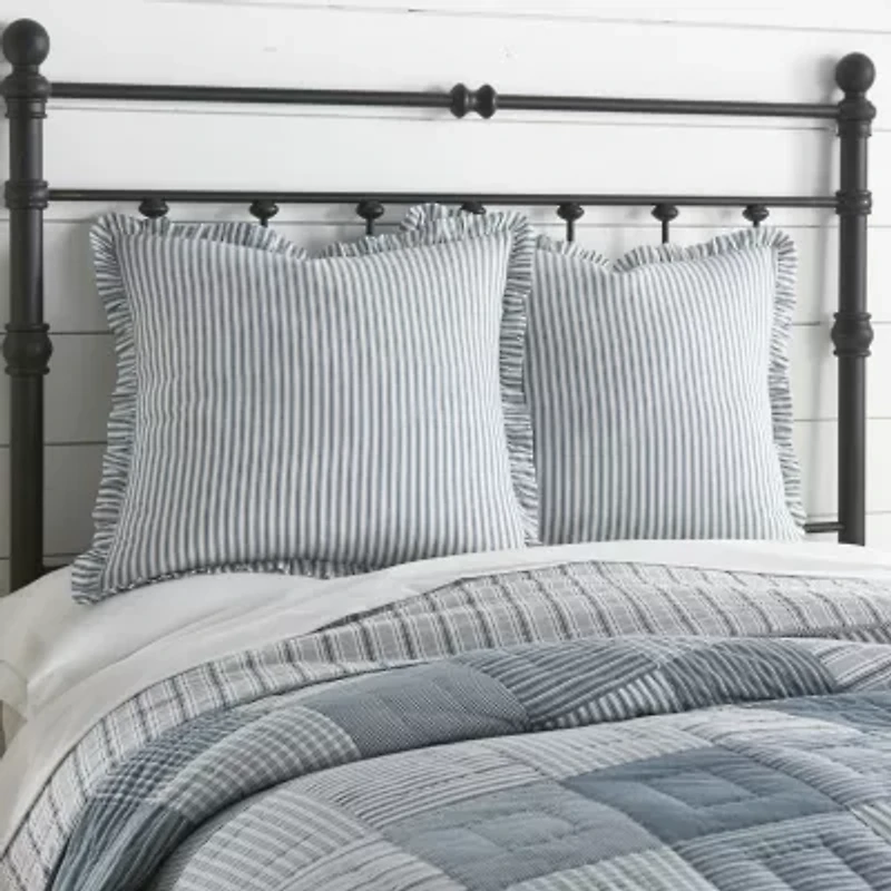 VHC Brands Sawyer Mill Stripe Euro Sham