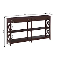 Oxford 2-Drawer Storage Console Table with Shelves