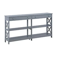 Oxford 2-Drawer Storage Console Table with Shelves