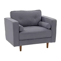 Corliving Mulberry Tufted Upholstered Club Chair