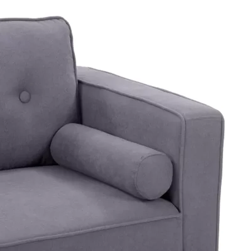 Corliving Mulberry Tufted Chair & Ottoman Set
