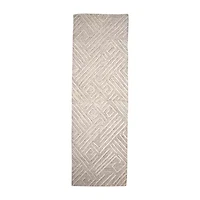 Weave And Wander Fadden Geometric Hand Tufted Indoor Rectangle Runners