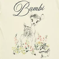 Bambi Boyfriend Tee Womens Crew Neck Short Sleeve Oversized Juniors Graphic T-Shirt