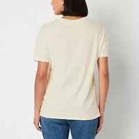 Mickey and Minnie Bailemos Boyfriend Tee Womens Crew Neck Short Sleeve Oversized Friends Juniors Graphic T-Shirt
