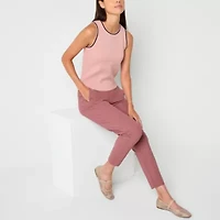 Stylus Womens Crew Neck Sleeveless Tank Top
