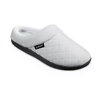 Isotoner Quilted Microterry Hoodback Womens Memory Foam Clog Slippers