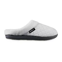 Isotoner Quilted Microterry Hoodback Womens Memory Foam Clog Slippers