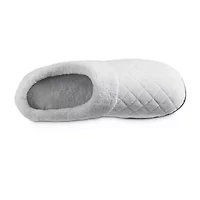 Isotoner Quilted Microterry Hoodback Womens Memory Foam Clog Slippers