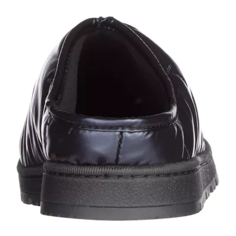 Isotoner Mikaela Nylon Puffer Hoodback Womens Memory Foam Clog Slippers