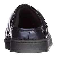 Isotoner Mikaela Nylon Puffer Hoodback Womens Memory Foam Clog Slippers
