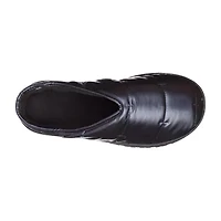 Isotoner Mikaela Nylon Puffer Hoodback Womens Memory Foam Clog Slippers