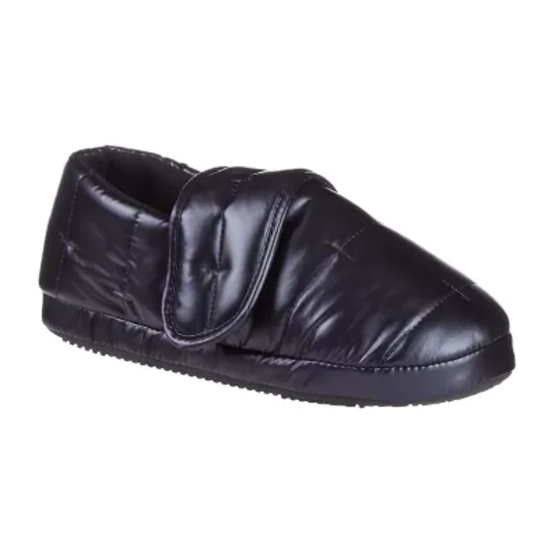 Isotoner Mikaela Nylon Puffer Closedback Womens Memory Foam Slip-On Slippers