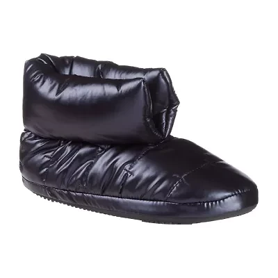 Isotoner Mikaela Nylon Puffer Womens Memory Foam Bootie Slippers