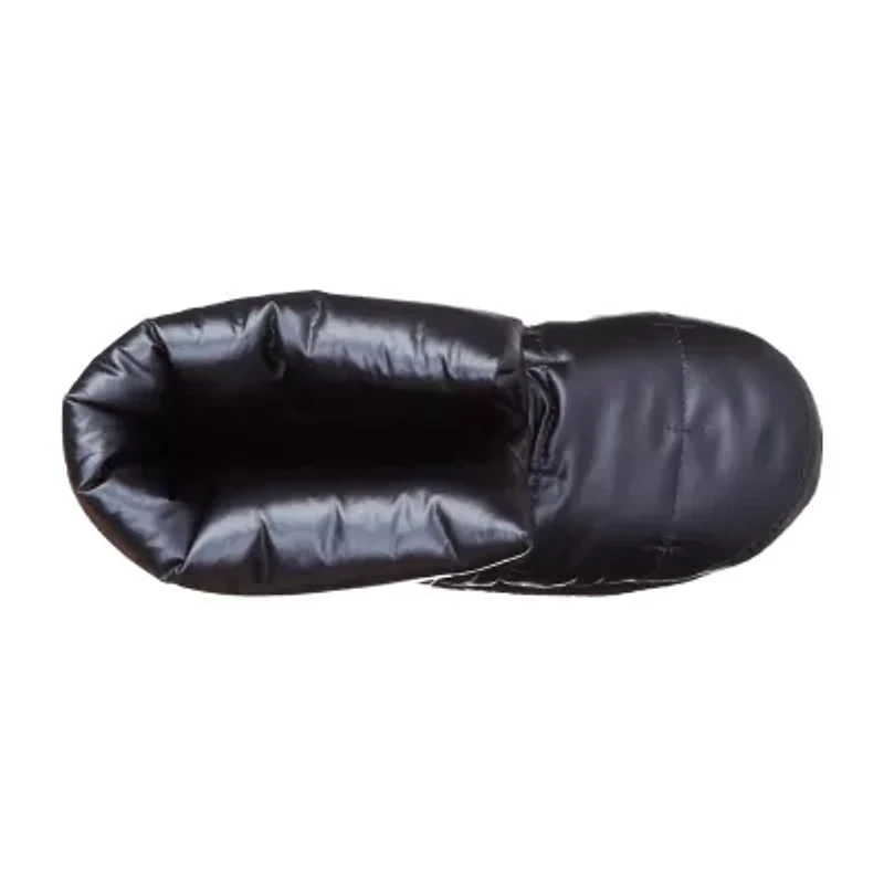 Isotoner Mikaela Nylon Puffer Womens Memory Foam Bootie Slippers