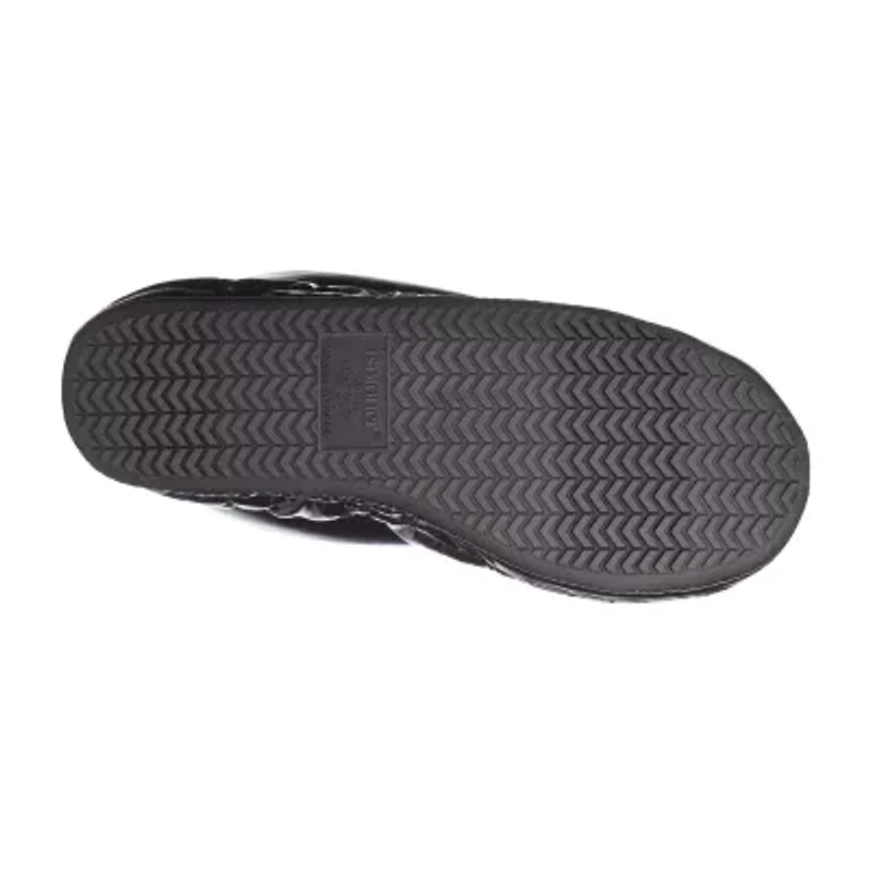 Isotoner Mikaela Nylon Puffer Womens Memory Foam Bootie Slippers