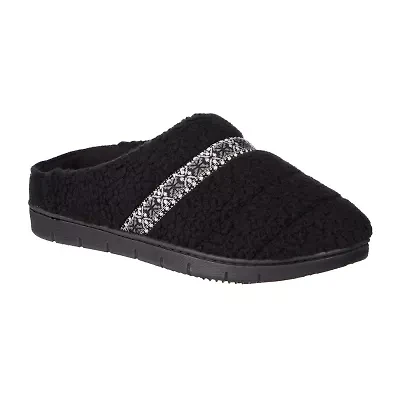 Isotoner Clara Recycled Berber Hoodback Womens Memory Foam Clog Slippers
