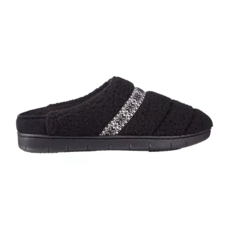 Isotoner Clara Recycled Berber Hoodback Womens Memory Foam Clog Slippers