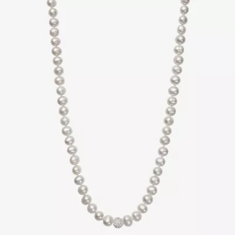 Womens White Cultured Freshwater Pearl Sterling Silver 3-pc. Jewelry Set