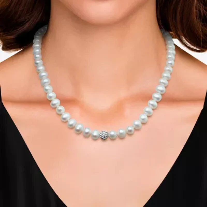 Womens White Cultured Freshwater Pearl Sterling Silver 3-pc. Jewelry Set