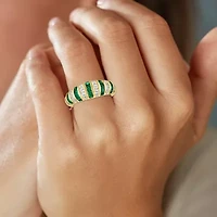 Gemstone 14K Gold Over Silver Cocktail Ring