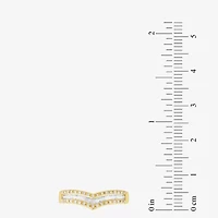 Chevron 1/4 CT.T.W. Natural Diamond 10K Gold Wedding Band