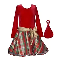 Bonnie Jean Little & Big Kid Girls Long Sleeve Drop Waist Dress