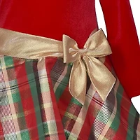 Bonnie Jean Little & Big Kid Girls Long Sleeve Drop Waist Dress