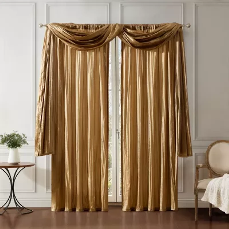 Elrene Home Fashions Athena Rod Pocket Light-Filtering Set of 2 Curtain Panel