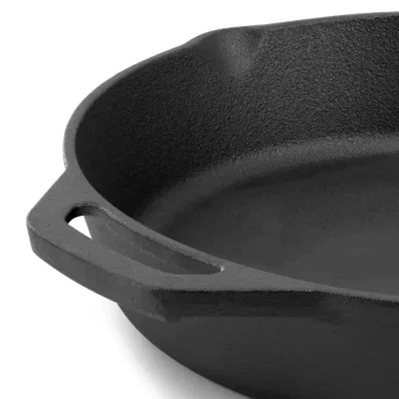 MegaChef Pre-Seasoned Cast Iron 12" Skillet with Lid