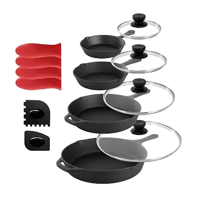 MegaChef Cast Iron 14-pc Cookware Set