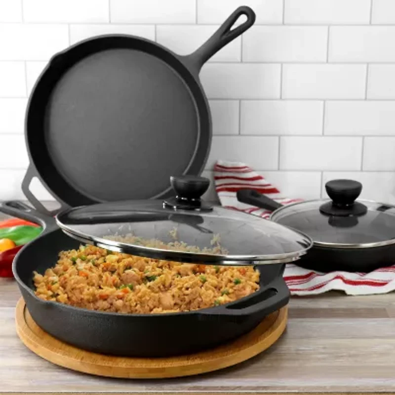 MegaChef Cast Iron 14-pc Cookware Set