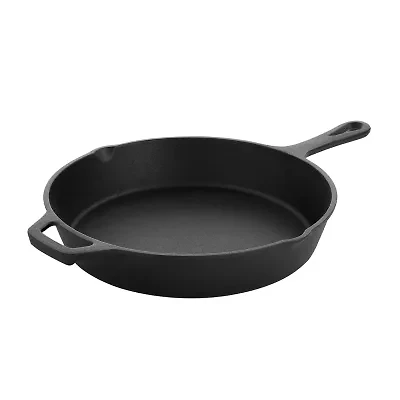 MegaChef Pre-Seasoned Enameled Cast Iron 12" Frying Pan