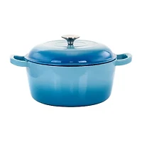 MegaChef Cast Enameled Iron Round 2-pc. Casserole Dish