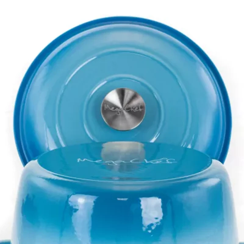 MegaChef Cast Enameled Iron Round 2-pc. Casserole Dish