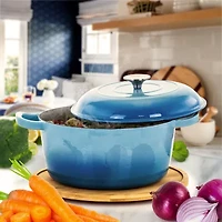 MegaChef Cast Enameled Iron Round 2-pc. Casserole Dish