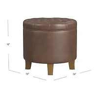 HOMEPOP Homepop Storage Tufted Lift-Top Ottoman
