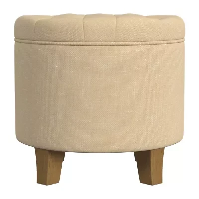 Homepop Storage Tufted Lift-Top Ottoman