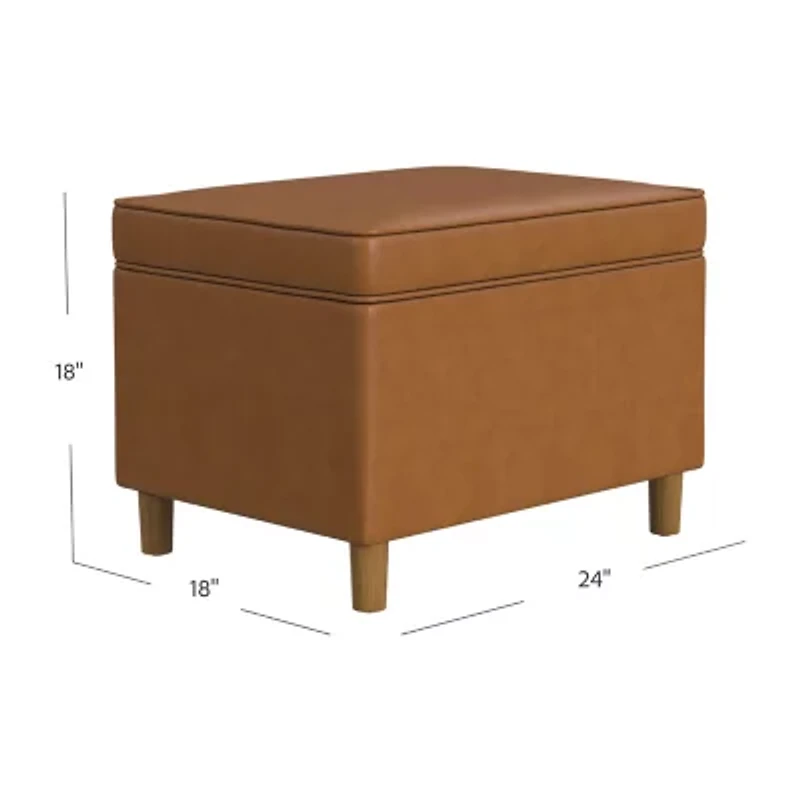 Homepop Dinah Storage Lift-Top Upholstered Ottoman