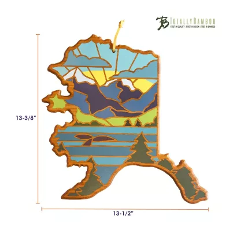 Totally Bamboo State Shaped Serving and Cutting Board Artwork by Summer Stokes
