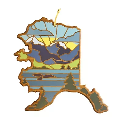 Totally Bamboo State Shaped Serving and Cutting Board Artwork by Summer Stokes