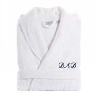 Linum Home Textiles Embroidered Dad Terry Bathrobe Unisex Adult Cloth Long Sleeve Length Robe