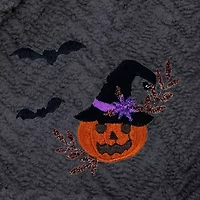 Linum Home Textiles Halloween Herringbone Bathrobe Unisex Adult Long Sleeve Length Robe