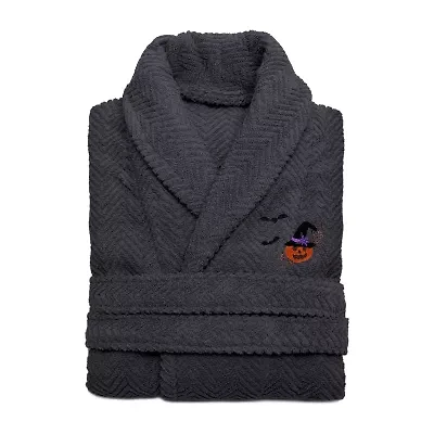 Linum Home Textiles Halloween Herringbone Bathrobe Unisex Adult Long Sleeve Length Robe