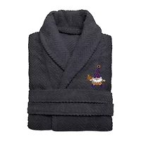 Linum Home Textiles Halloween Herringbone Bathrobe Unisex Adult Long Sleeve Length Robe