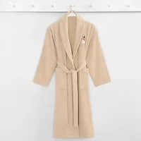 Linum Home Textiles Embroidered Snowman Terry Bathrobe Unisex Adult Cloth Long Sleeve Length Robe